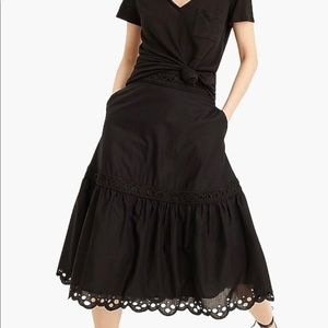 NWT JCrew Eyelet Midi Skirt